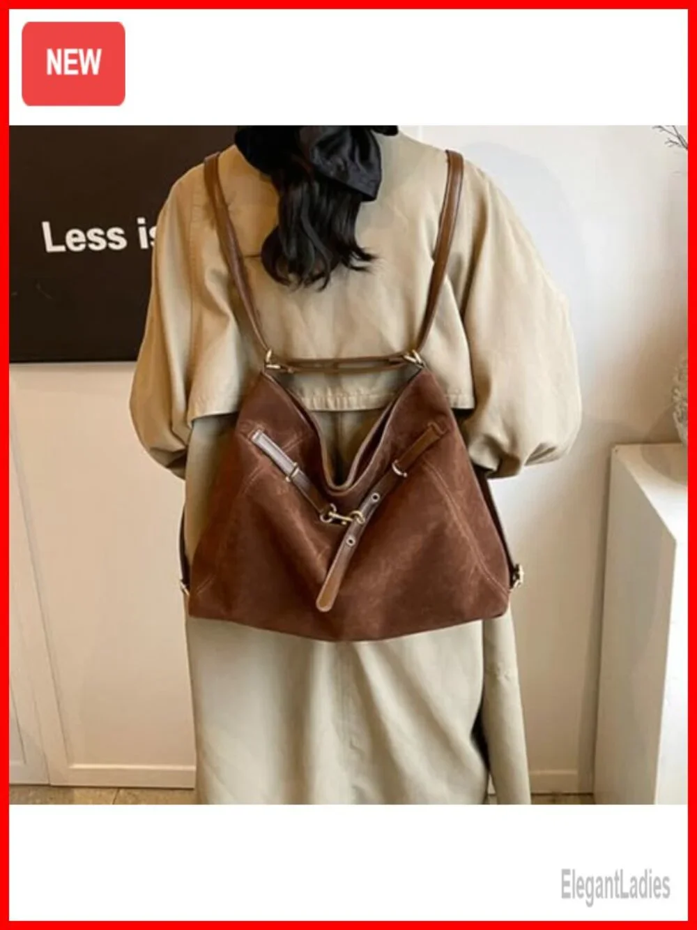 Faux Suede Crossbody Tote Bag Hobo Purse Shoulder Handbag Large Satchel